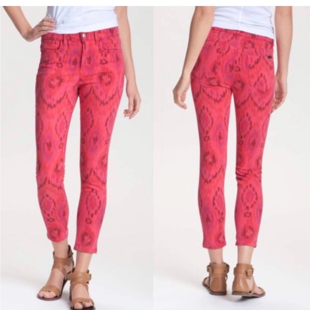 Joe's Jeans Red-Multi 5-Pocket Skinny Jeans